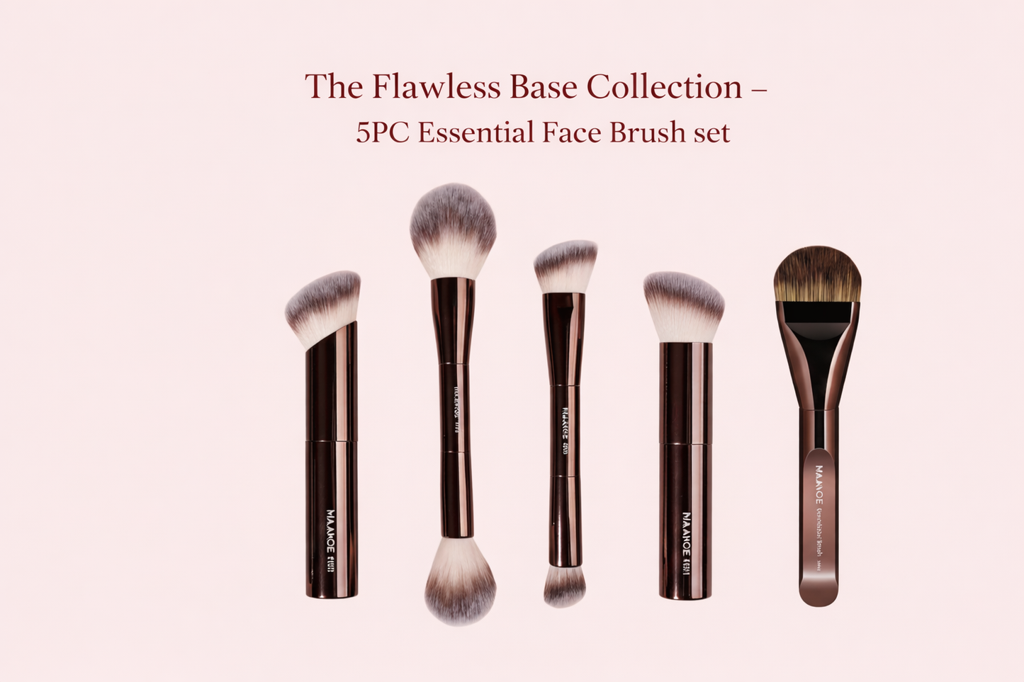 The Flawless Base Collection-5PC Essential Face Brush Set