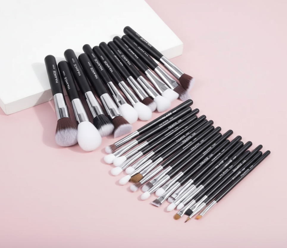 MAANGE brush set on pink background